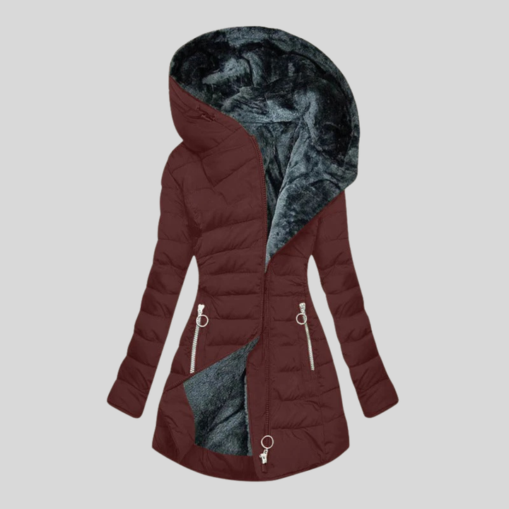 Vivian | Cozy Winter Coat Wine Red
