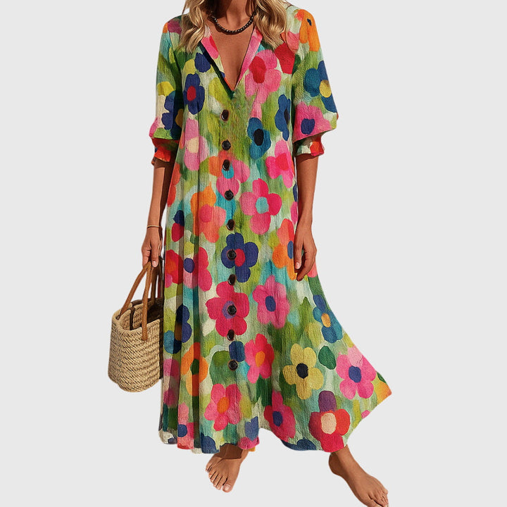 Bente | Elegant Slimming Dress Multi-Color 1