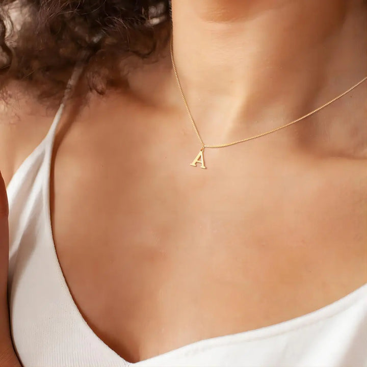 Rose | Initials Necklace in 18K Gold