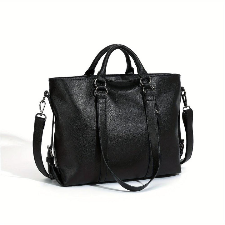 Charlotte’s Classic Elegance | Vintage Tote Bag Black