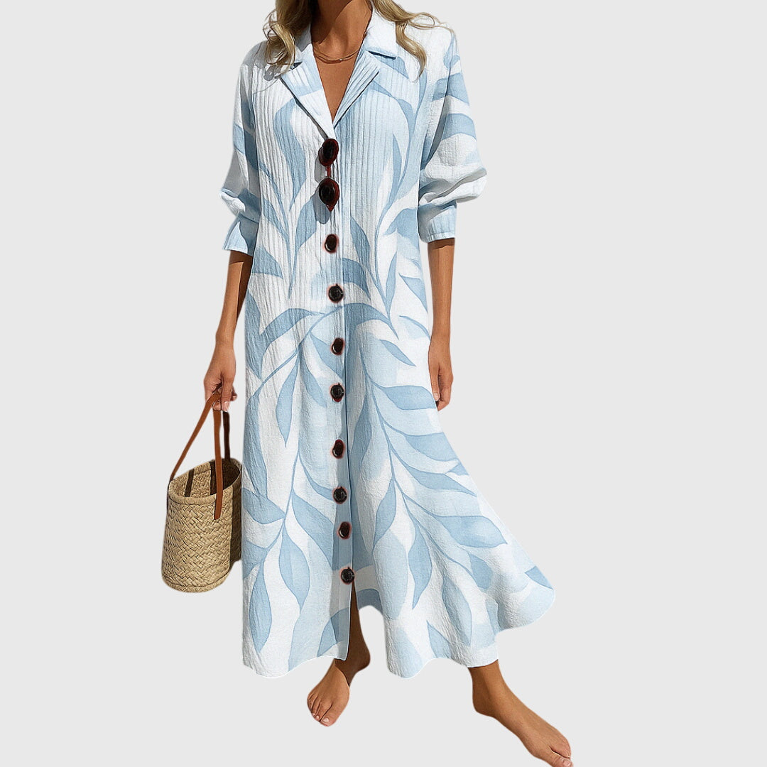 Bente | Elegant Slimming Dress Light Blue