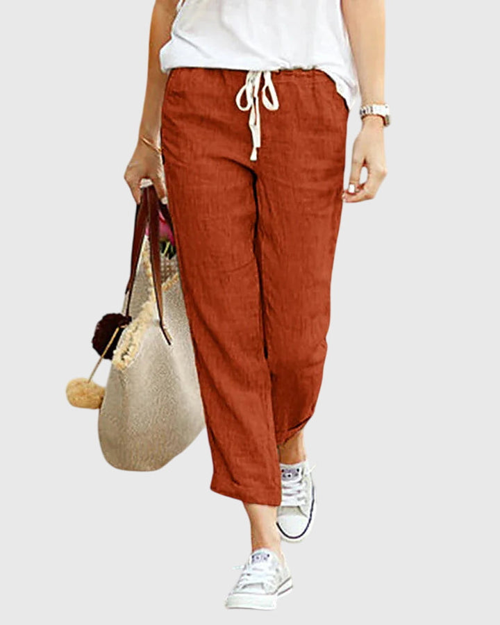 Georgia | Elegant Summer Pants Orange
