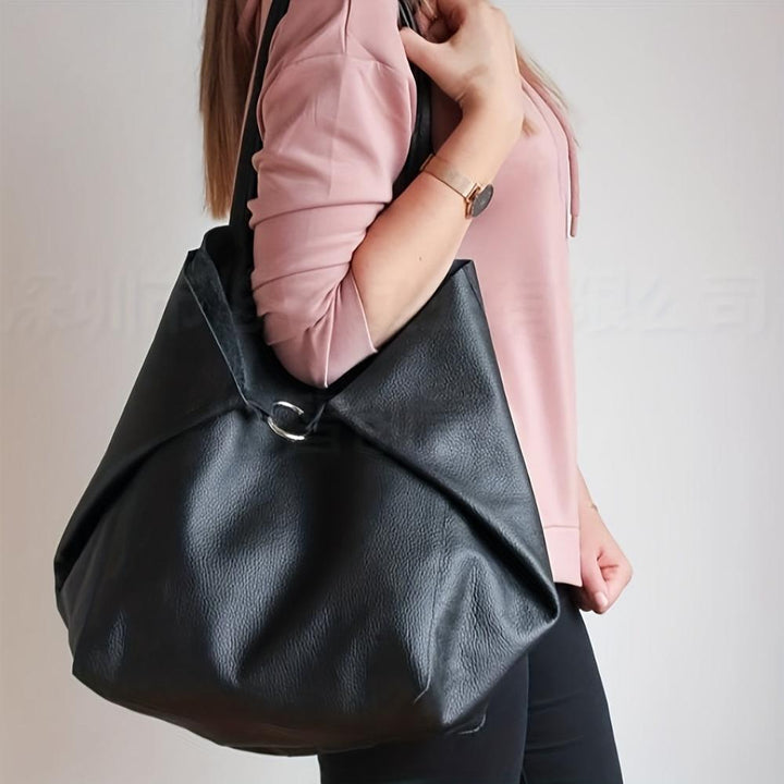Renee’s Retro Softness | Large Capacity Tote Bag Black