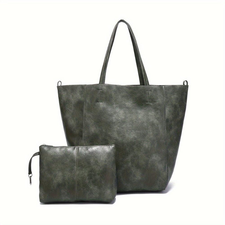 Renee’s Retro Softness | Large Capacity Tote Bag Green