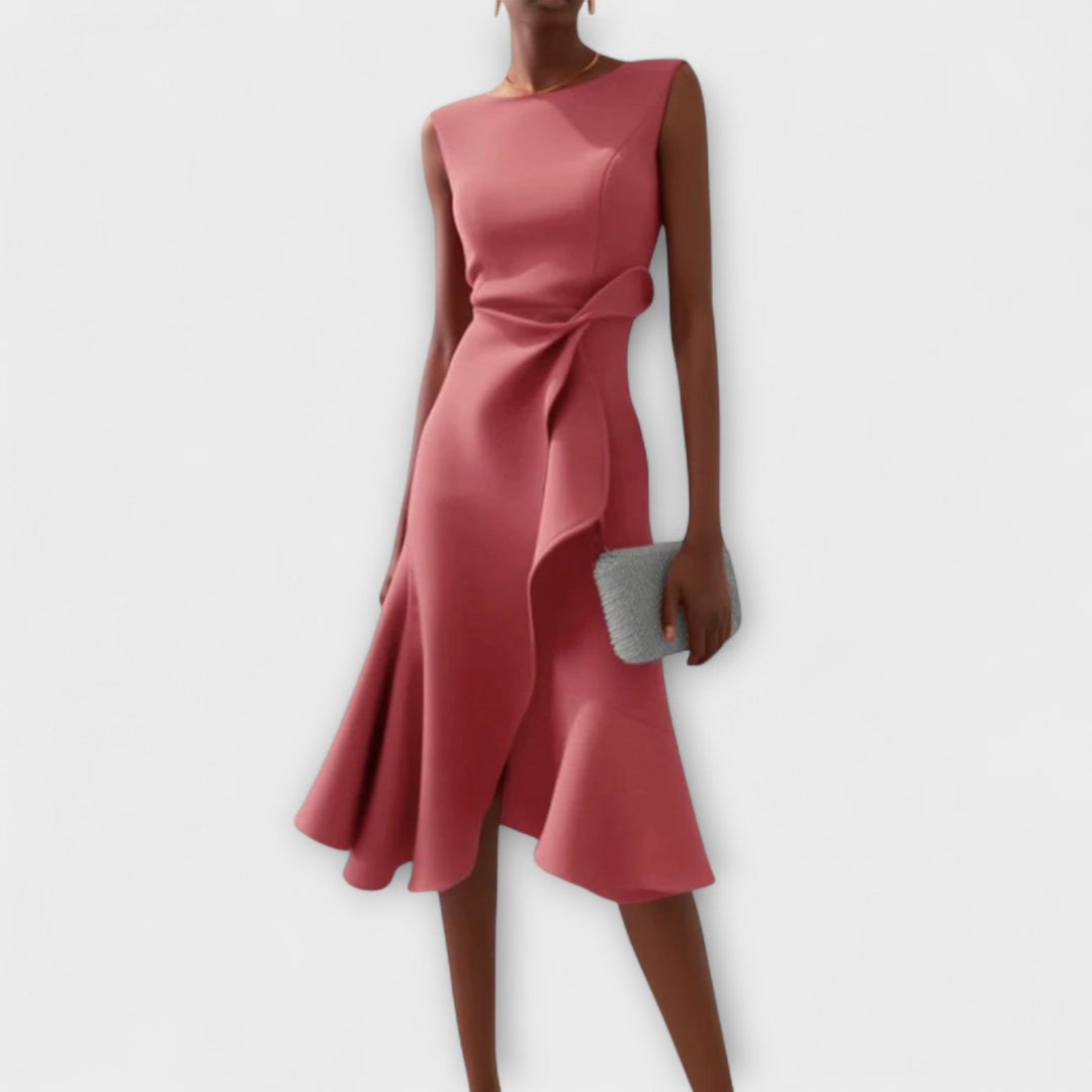 Misty | Sophisticated Midi Dress Pink