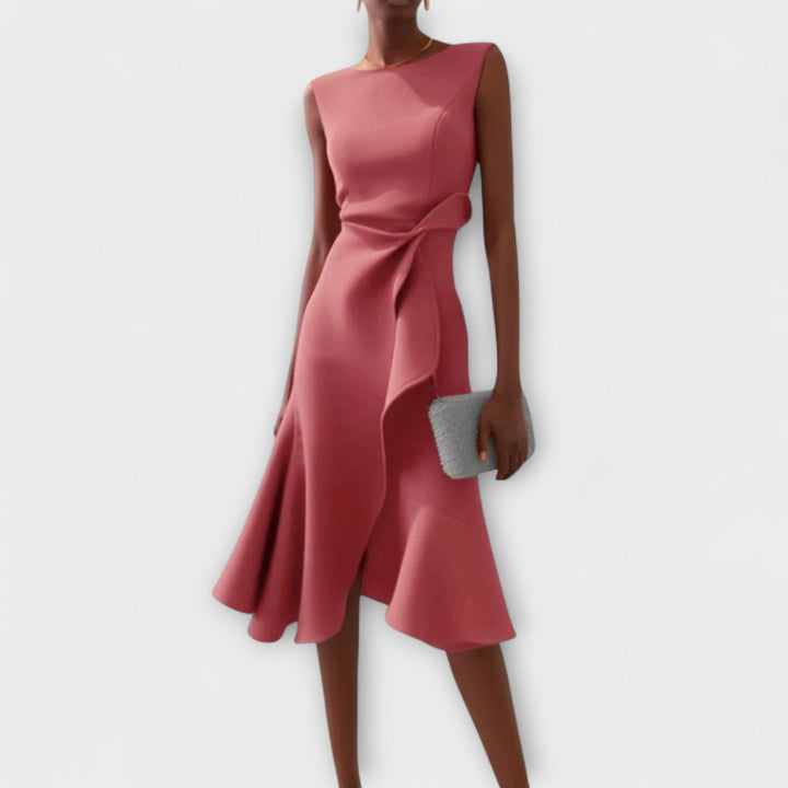 Misty | Sophisticated Midi Dress Pink