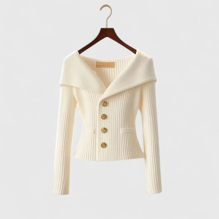 Clariza | Elegant Cardigan White