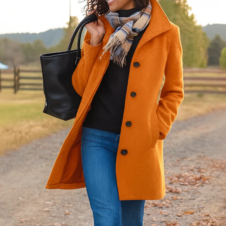 Leila | Classic Coat Orange