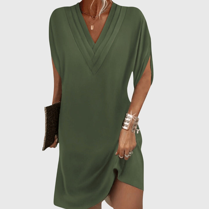 Edna | Elegant Tummy-Hiding Dress Green (Almost sold out)