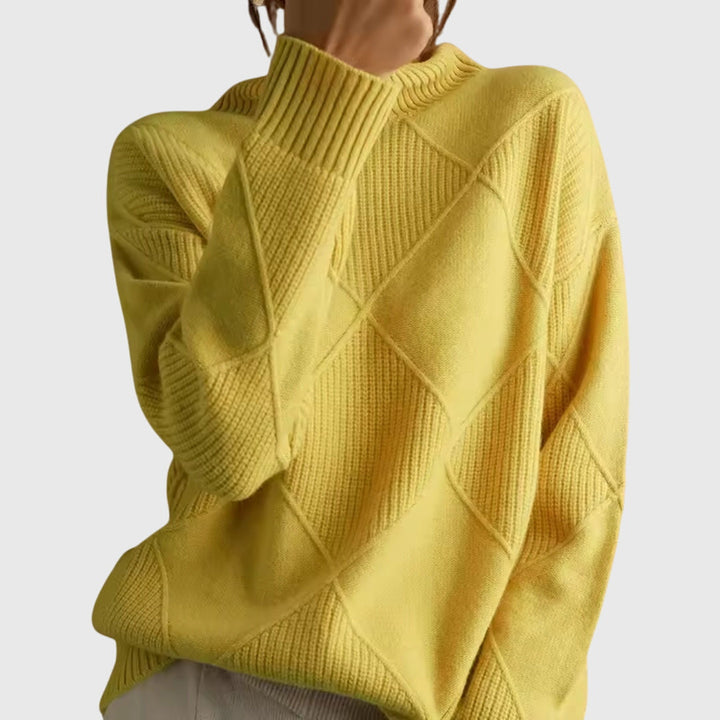 Angela | Roll Neck Jumper Yellow