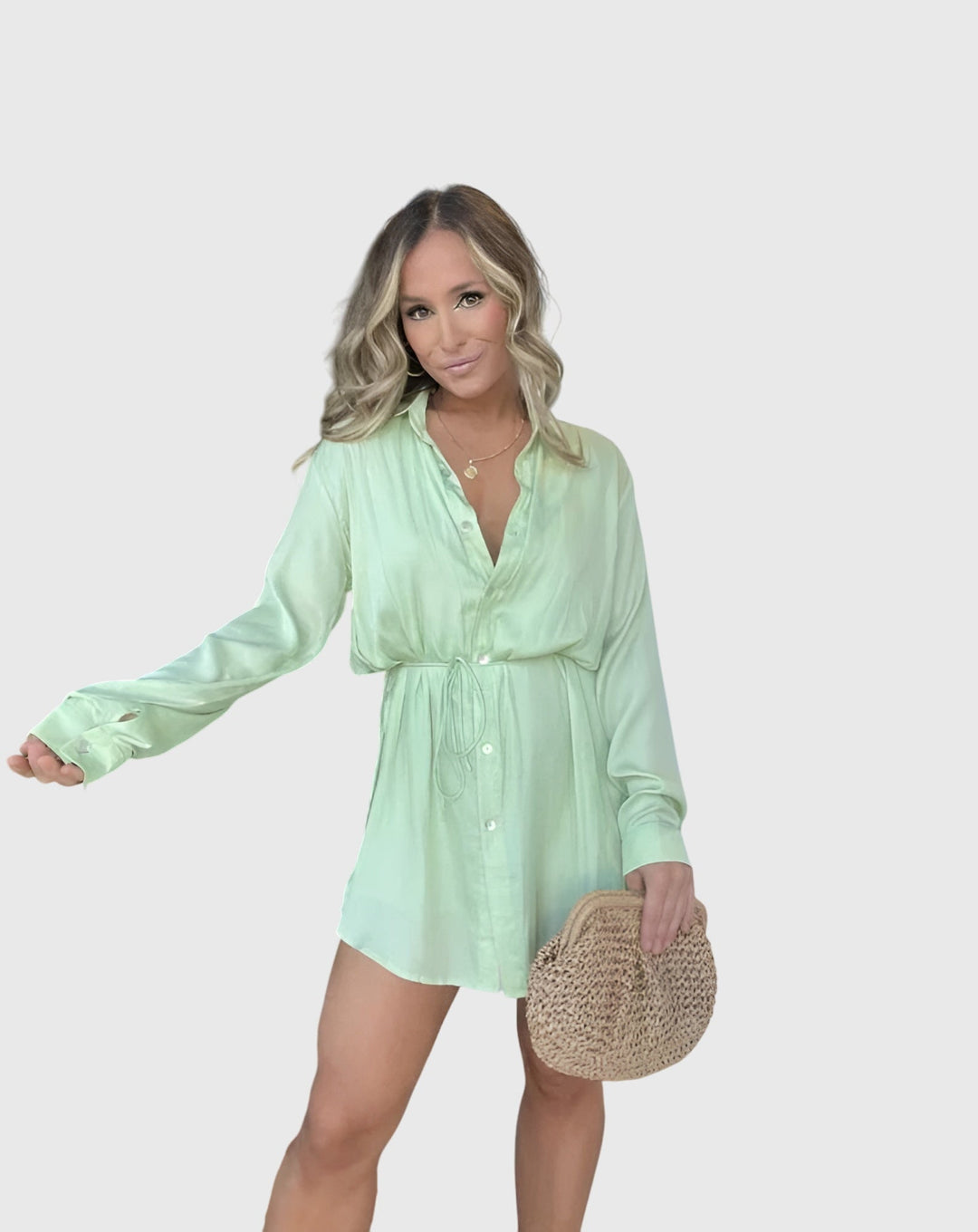 Faye | Elegant Romper Dress Melon