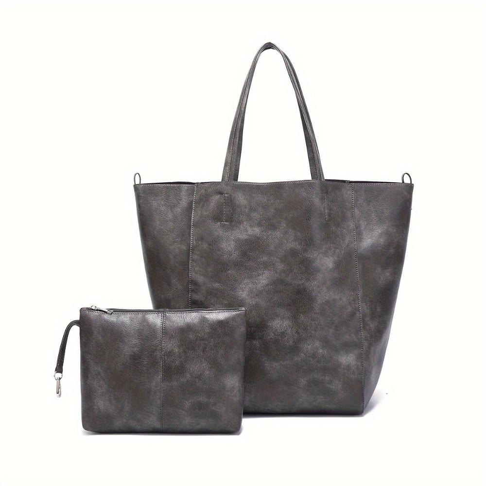 Renee’s Retro Softness | Large Capacity Tote Bag Gray