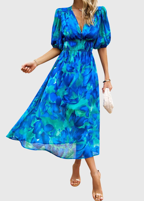 Joyce | Flattering Floral Midi Dress