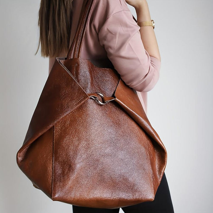 Renee’s Retro Softness | Large Capacity Tote Bag Brown