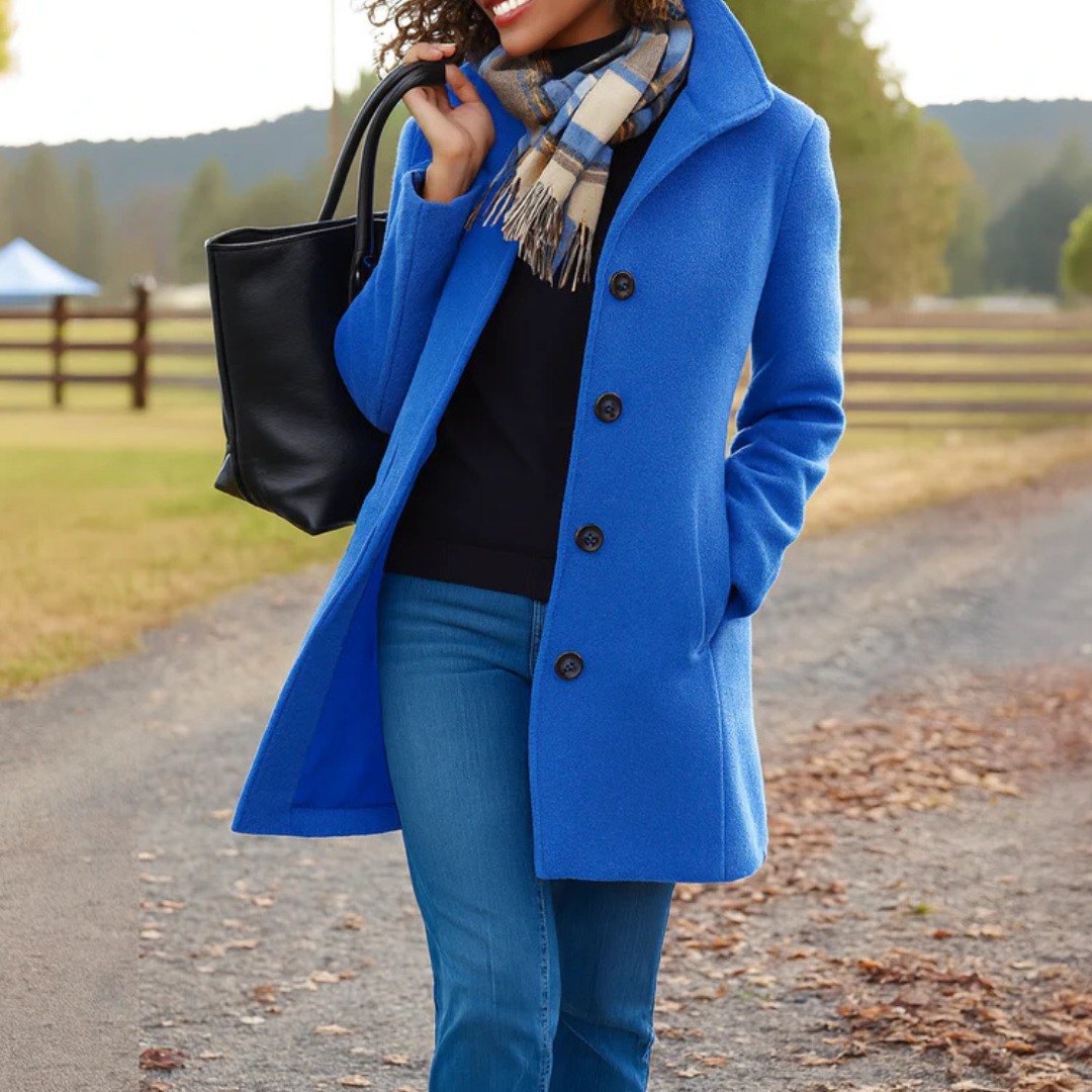 Leila | Classic Coat Blue