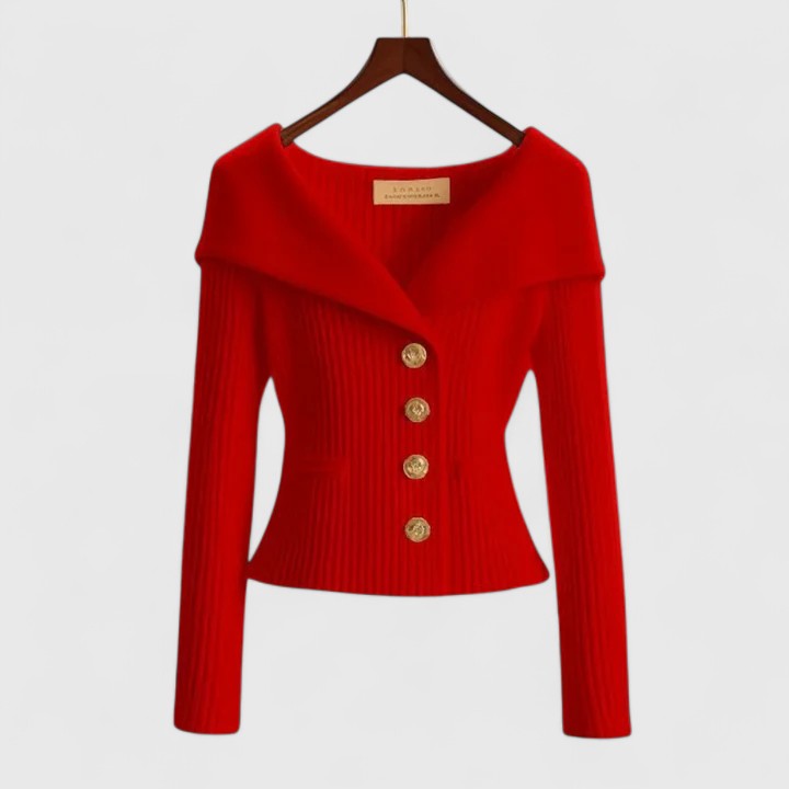 Clariza | Elegant Cardigan Red