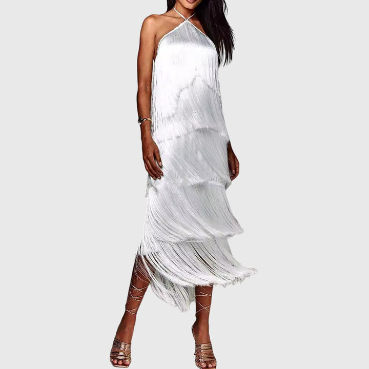 Arlette | Tassel Dress White