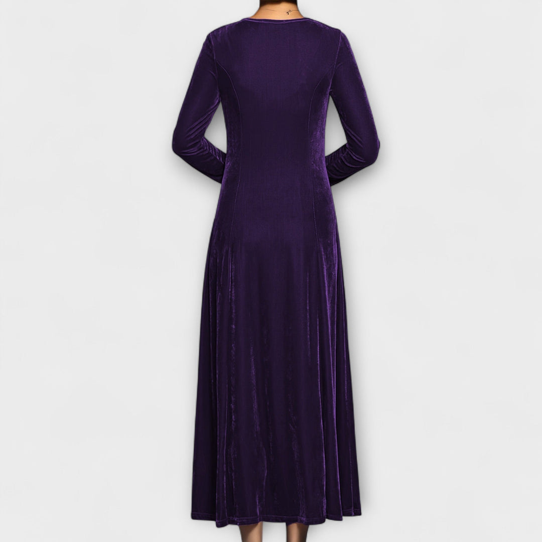 Maya™ | Soft Velvet A-Line Dress