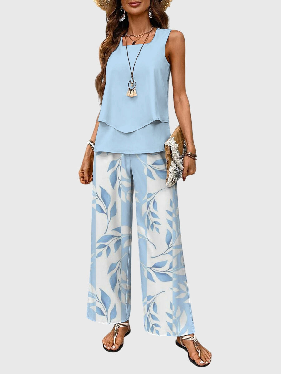 Jana | Elegant 2-Piece Summer Set Blue