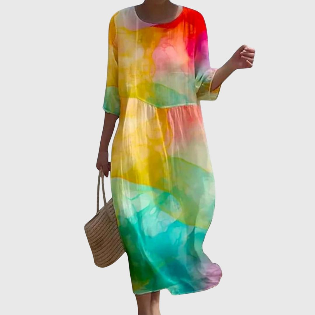 Ruth | Stylish Floral Maxi Dress Multicolor