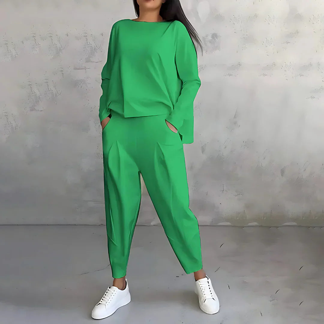 Denise | Chic Two-Piece Set Green