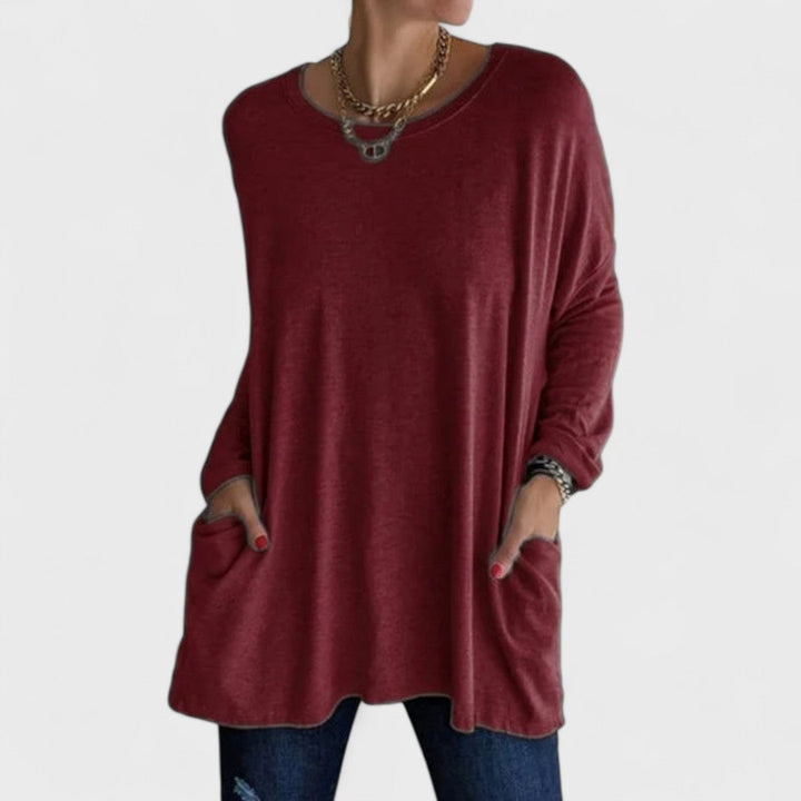 Susan | Comfortable shirt Dark Red
