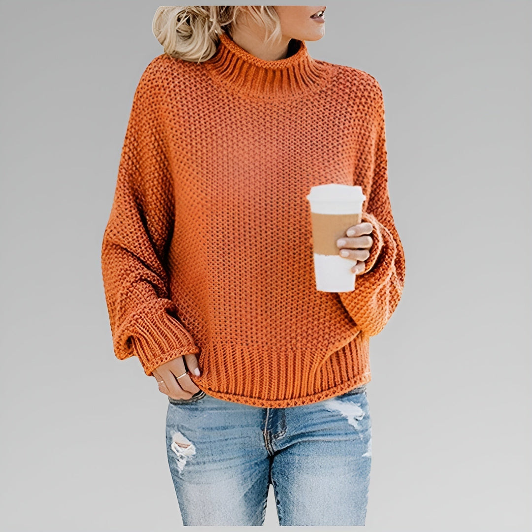 Anna | Classic Cozy Knit Sweater Orange