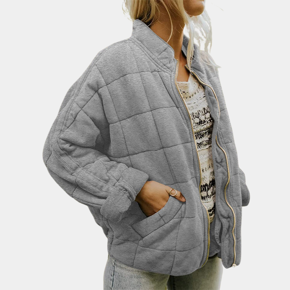 Zoe | Casual Zip Up Jacket Gray
