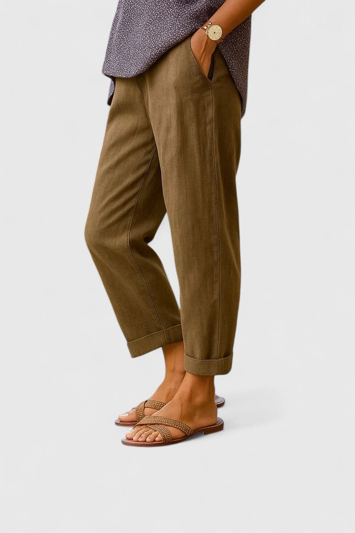Luna | Chic Trousers Khaki