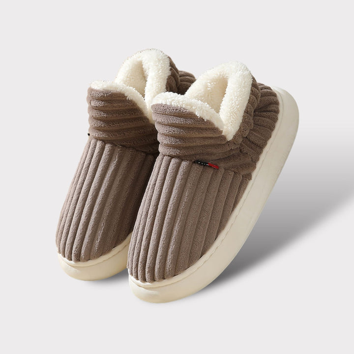 Anna | Warm, Comfortable Slippers for Cold Canadian Homes Brown