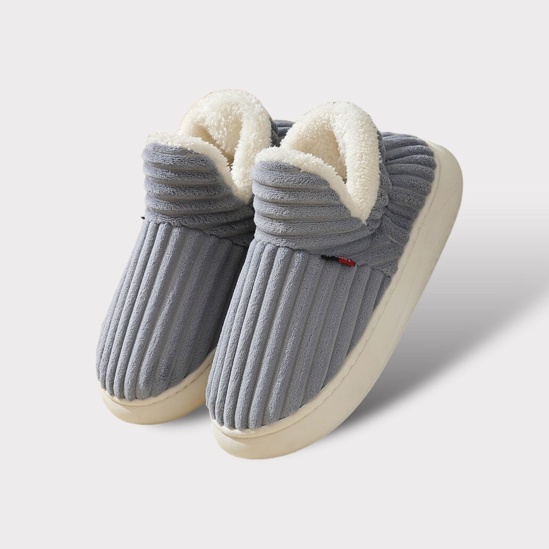 Anna | Warm, Comfortable Slippers for Cold Canadian Homes Grey