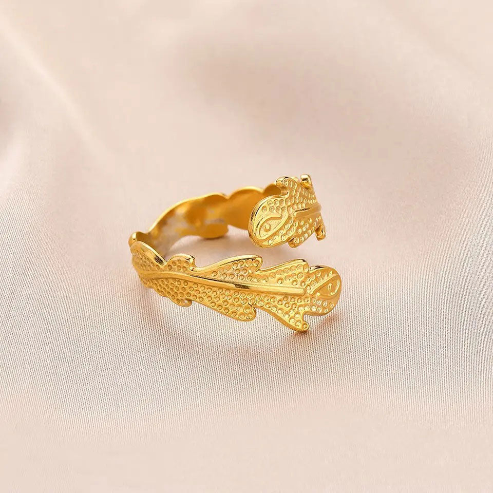Diana | Coral Ring 18K Gold