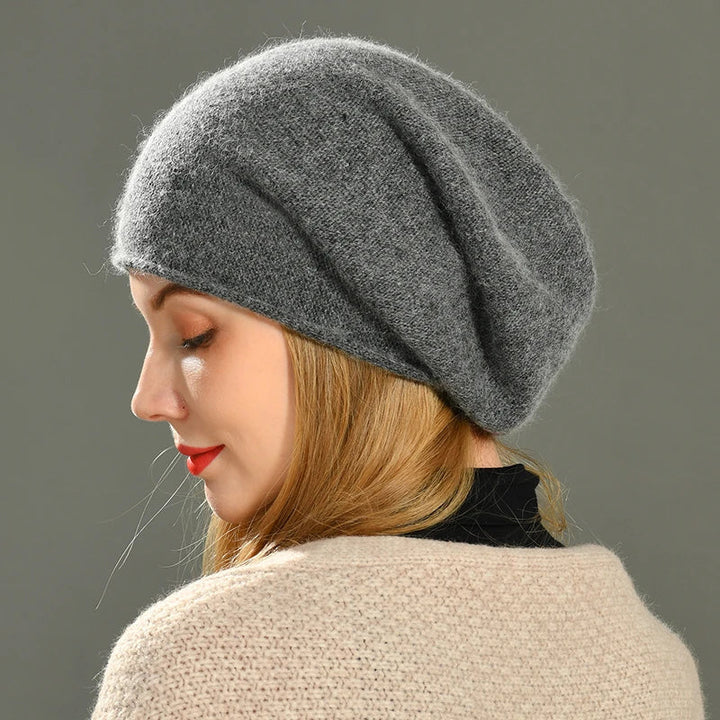 Emma | Cashmere Warm Knitted Hat Grey