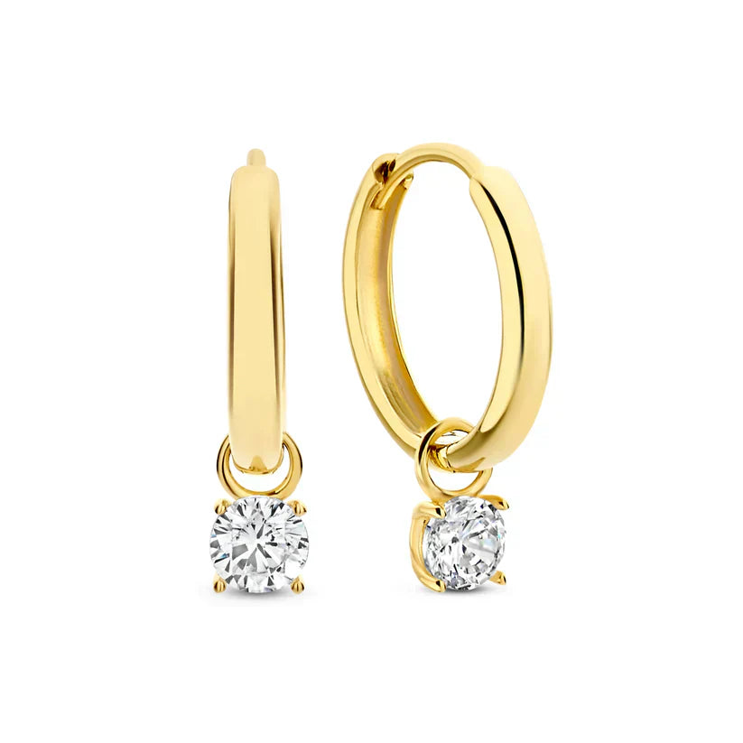 Vivian | Diamond Pendant Earrings 18k Gold