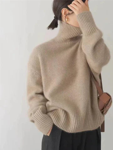 Anna | Luxurious Cashmere Roll Neck Jumper
