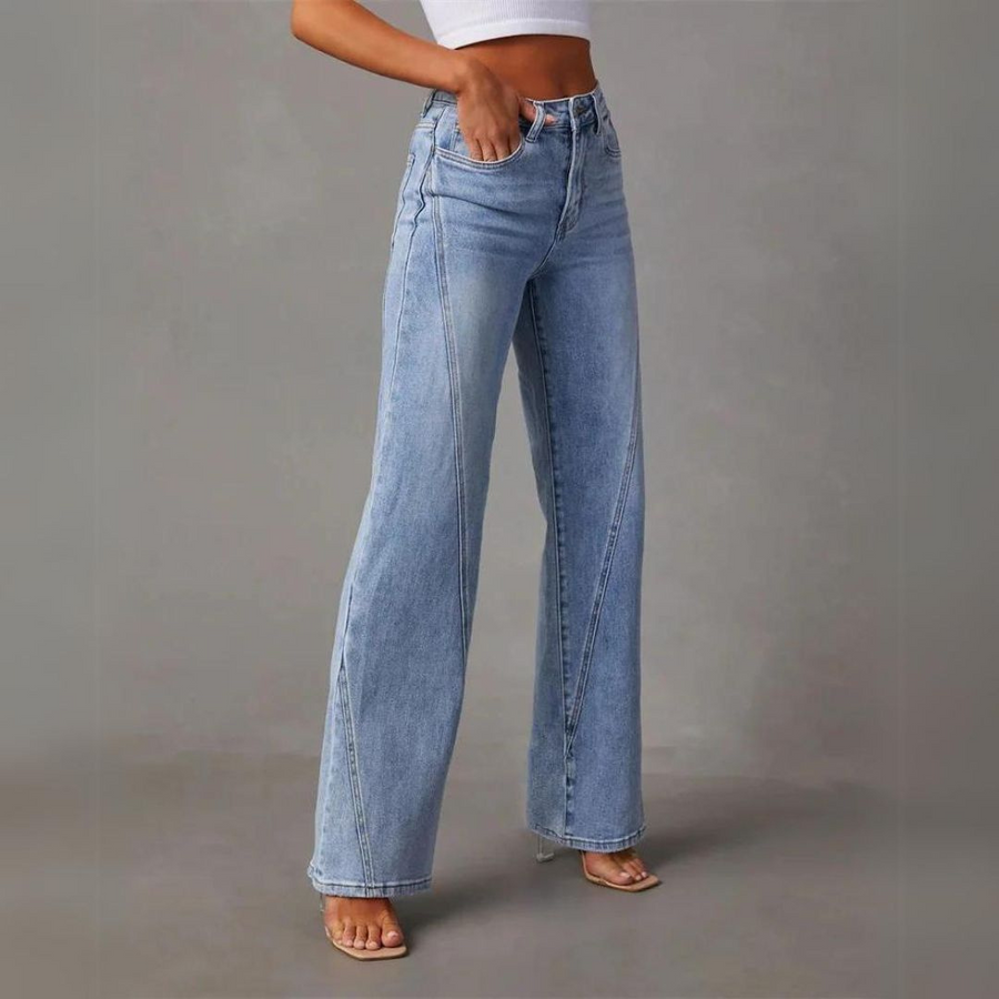 Leah - High Waisted Wide Leg Jeans