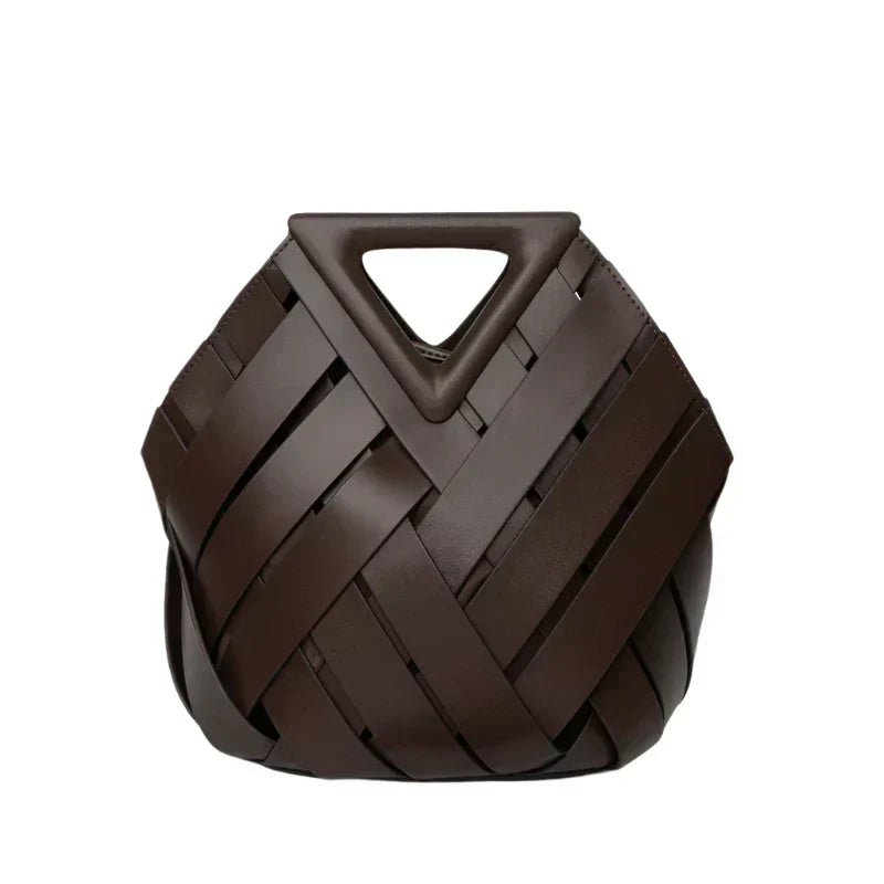 Michelle | Elegant Handcrafted Leather Bag Dark Brown