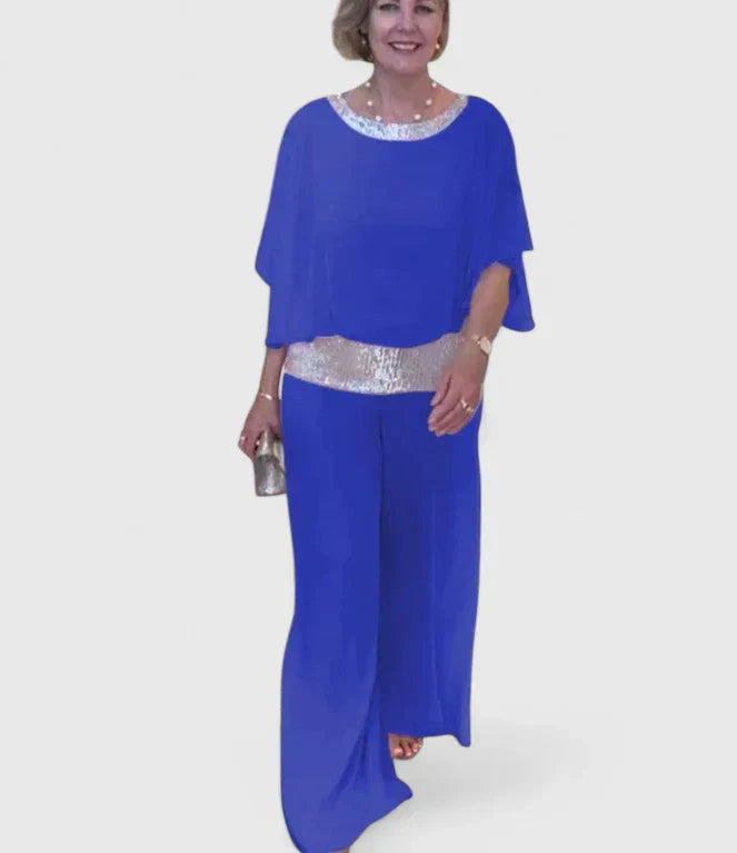 Claudia | Elegant Two-piece Set Blue