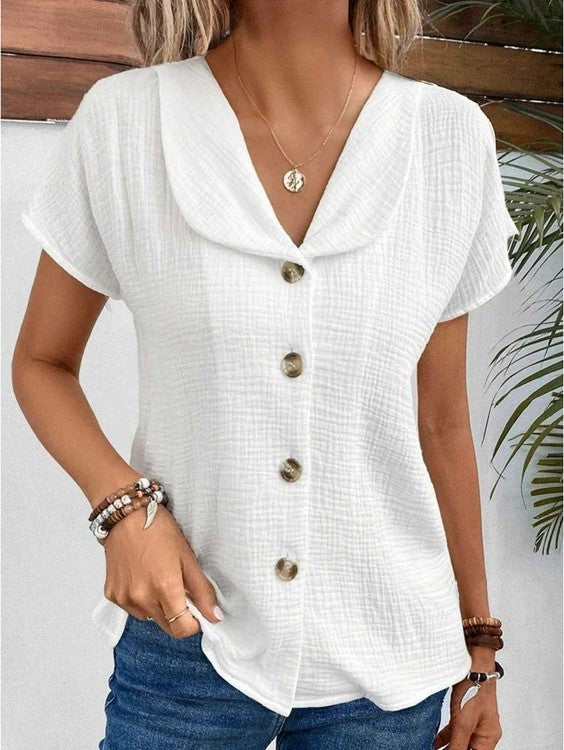 Lilian | Chic Blouse for Warm Weather White