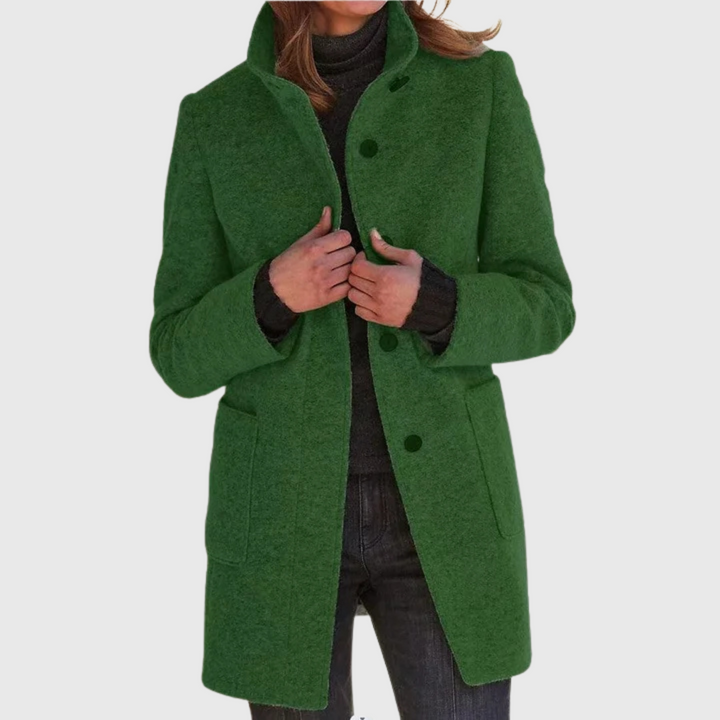 Janny | Sleek Windbreaker Coat Green