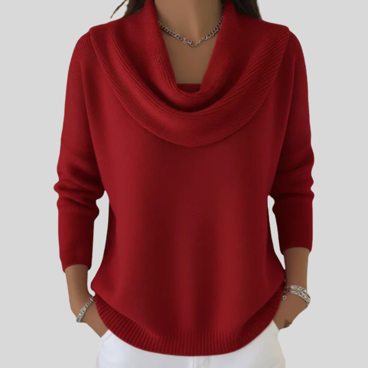 Eliza | Sweater with Collar Red