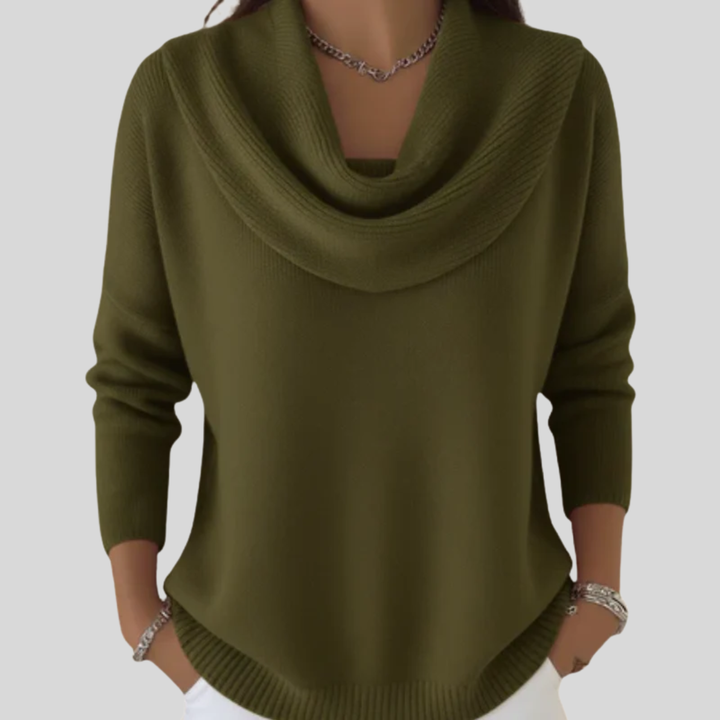 Eliza | Sweater with Collar Green