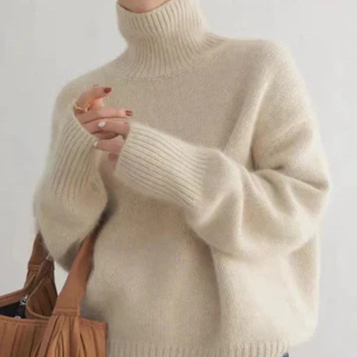 Anna | Luxurious Cashmere Roll Neck Jumper