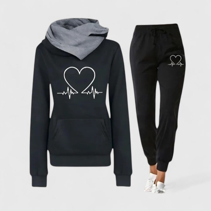 Liane | Comfortable Hoodie Set Black