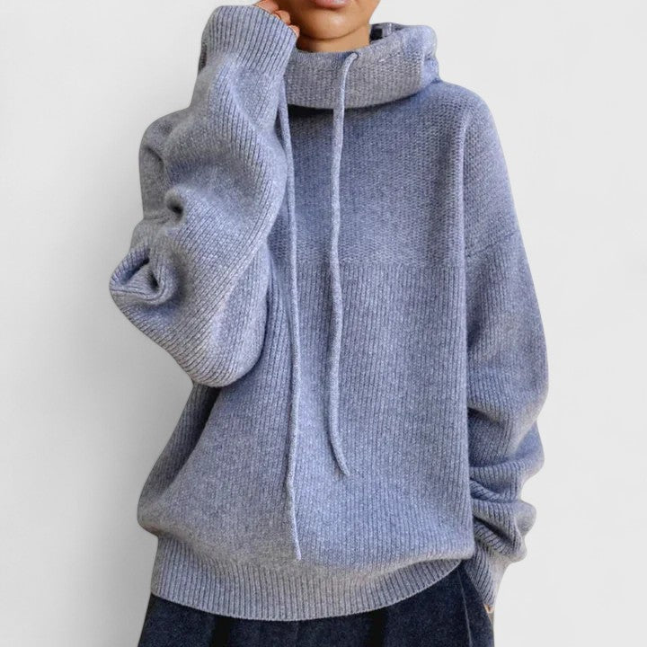Ashley | Comfortable Turtleneck Sweater Blue
