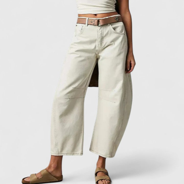 Betsy | Comfortable Wide-Leg Pants White