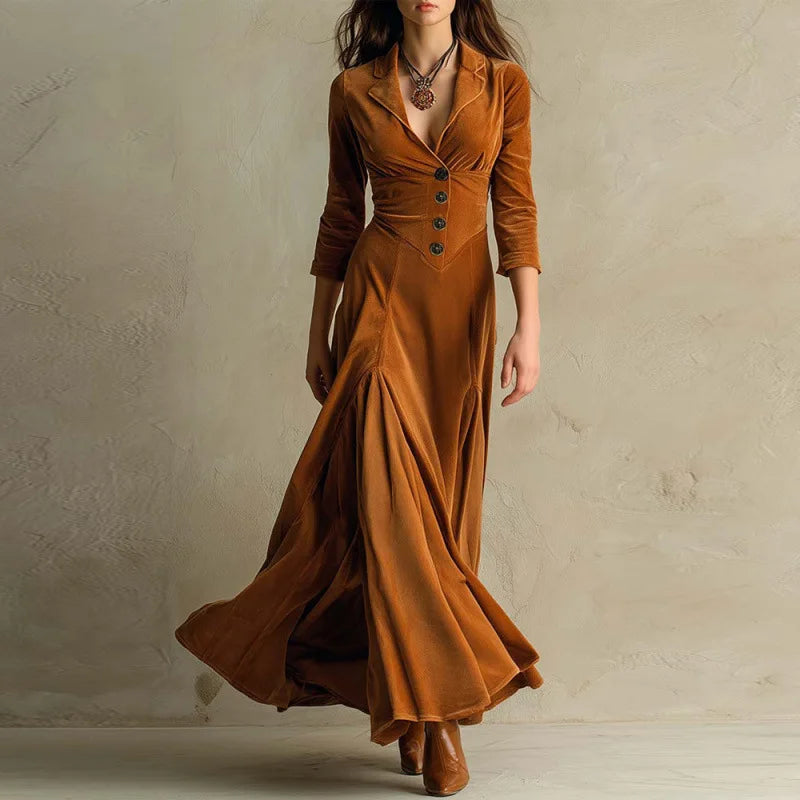 Anna | Long Velvet Dress