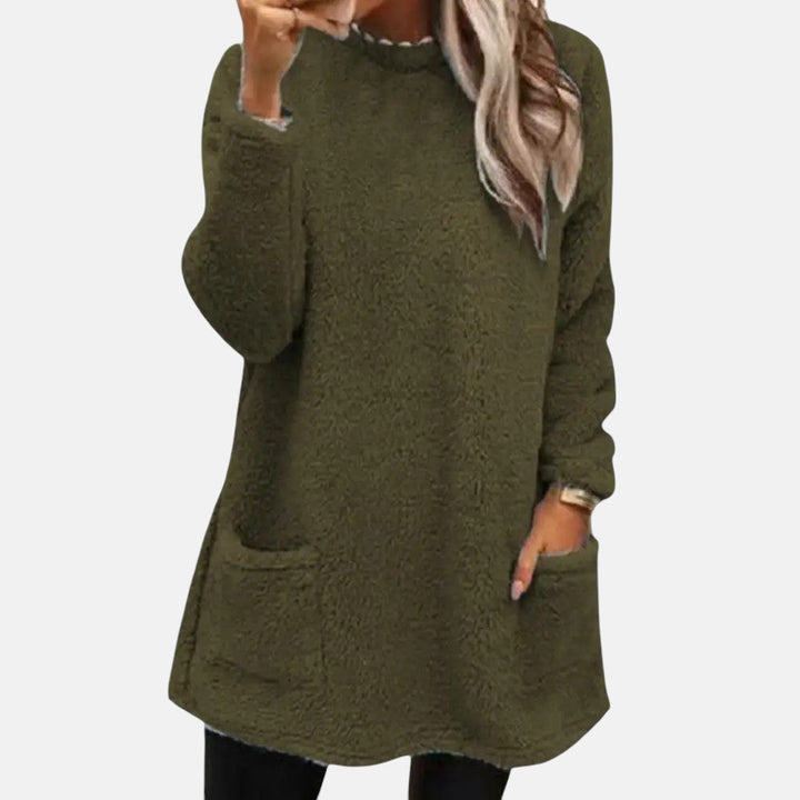 Dorry | Mid-Length Jumper Olive Green