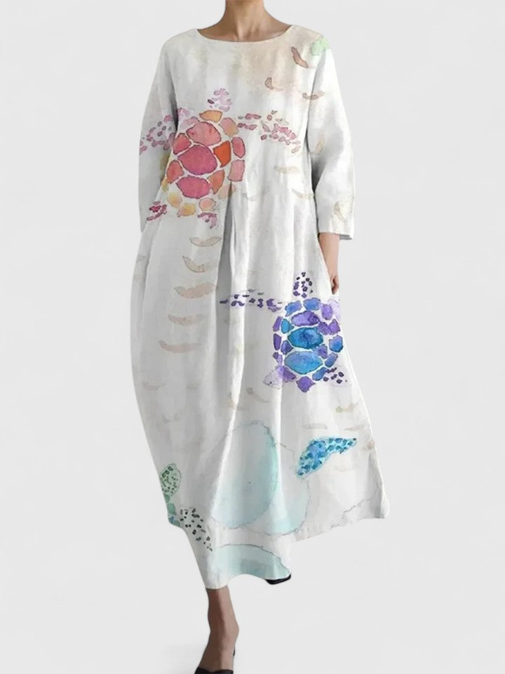 Melanie | Stylish Midi Dress Flower 1