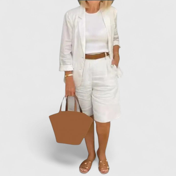 Florence | Elegant Suit 2-Piece Set White